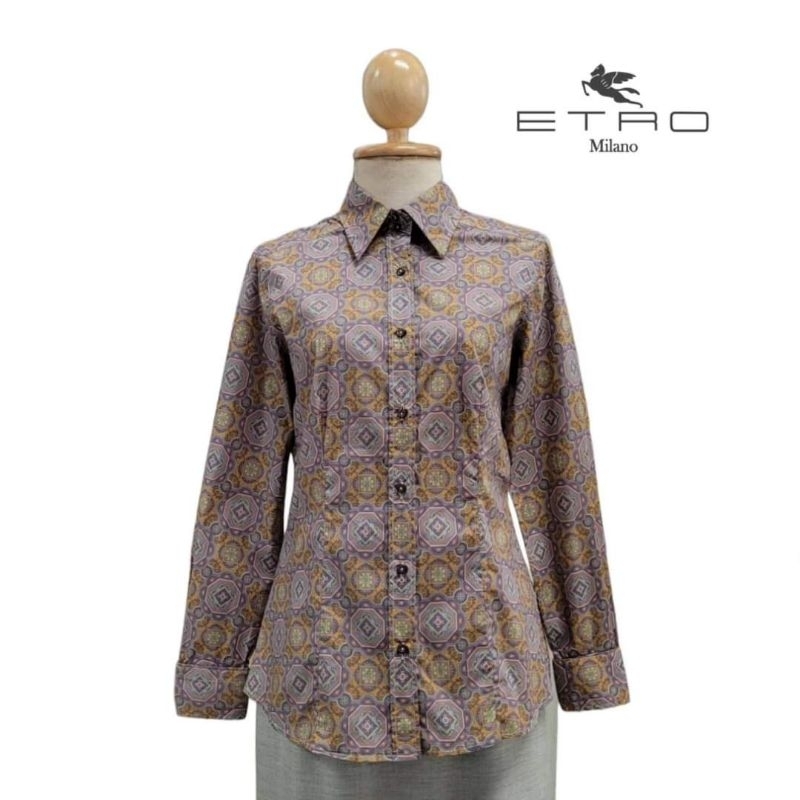 Etro Milano Slim-Fit Print Cotton-Poplin Shirt