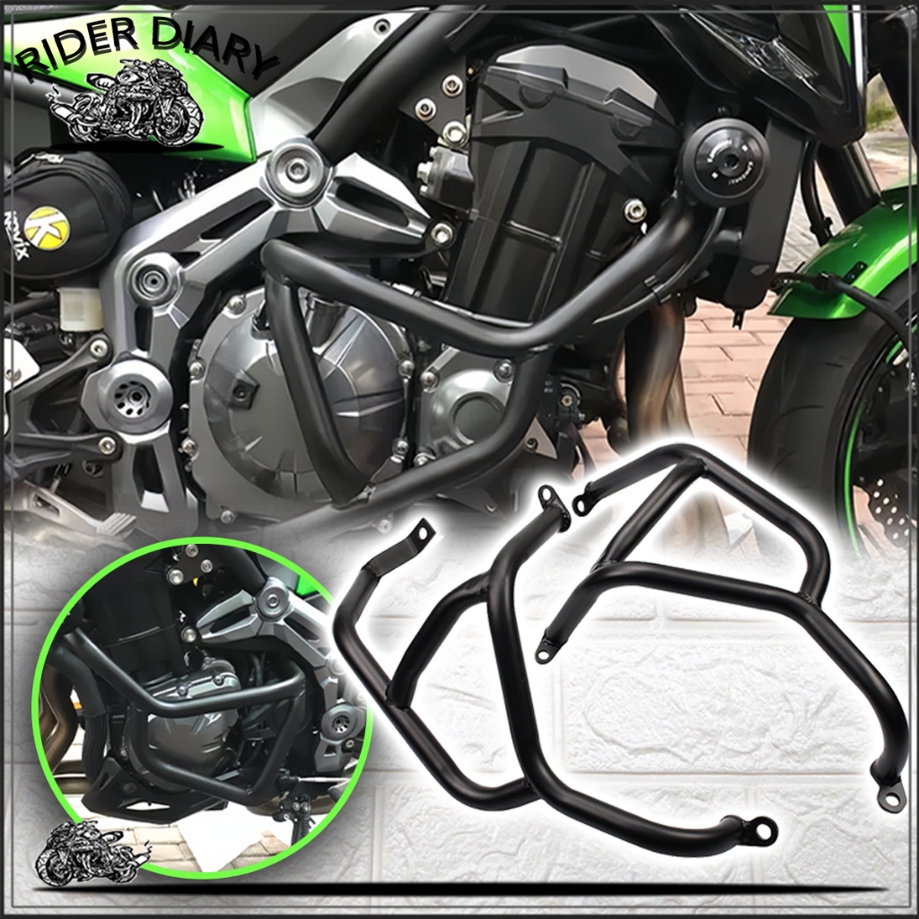 แคชบาร์ กันล้ม ทรงA แข็งแรง วัสดุอลูมิเนียม  ตรงรุ่น Kawasaki z900 （2017-2019） แบบ 2ชิ้น เหล็กหนา