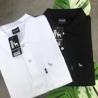 เสื้อโปโลสีขาว-สีดำ ผ้านิ่ม ใส่สบาย ร้านรับประกัน งานแบรนด์ตรากวางแท้🦌