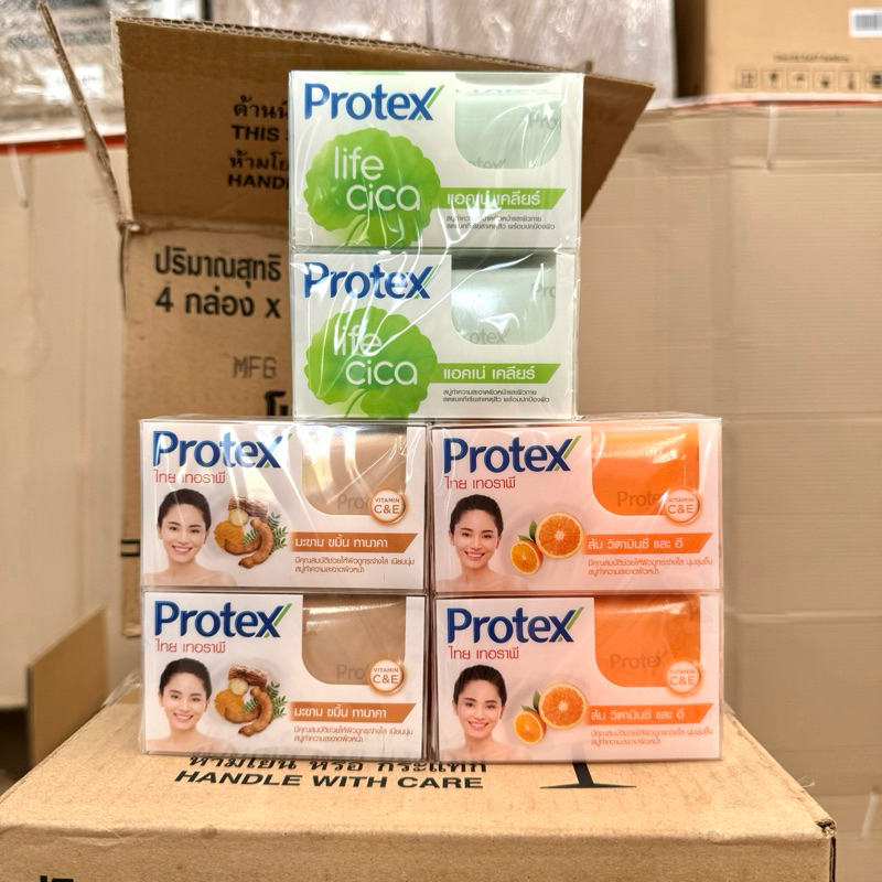 Protex โพรเทคส์ ไทยเทอราพี สบู่ก้อน 130 ก. (แพ็ค4ก้อน)