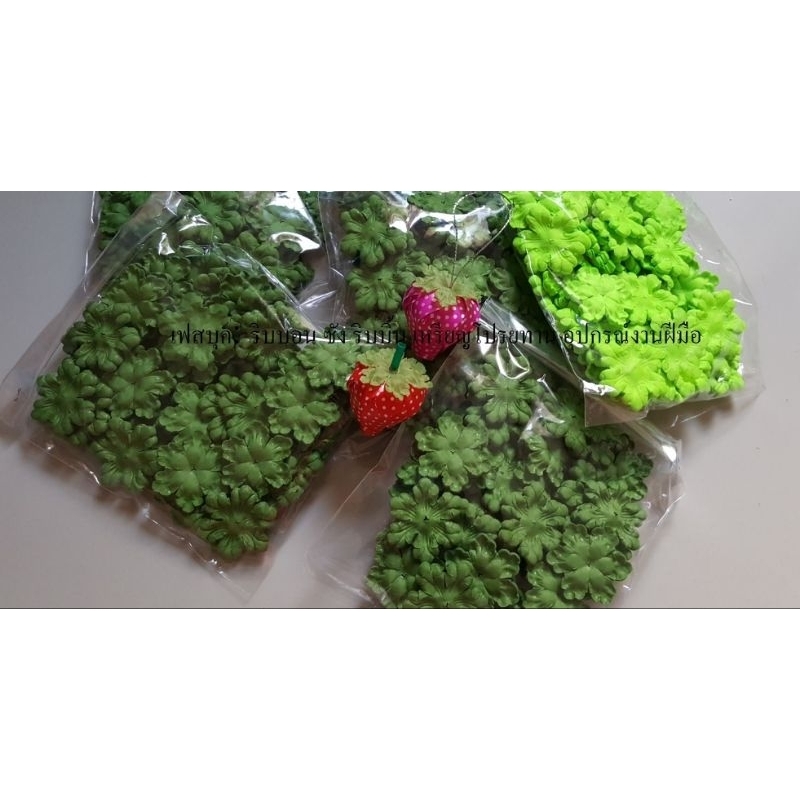 ใบสตรอว์เบอรี่ผ้า ใบมะระ ใบผักกาด ใบผ้าตกแต่ง ใบไม้ทำงานฝีมือdiy