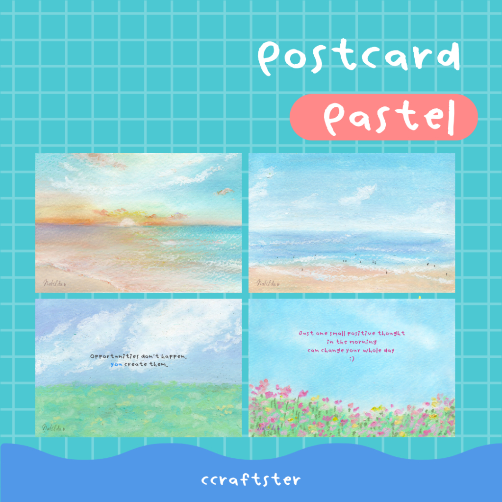 ccraftster - โปสการ์ด Pastel postcard ทะเล ตกแต่งห้อง