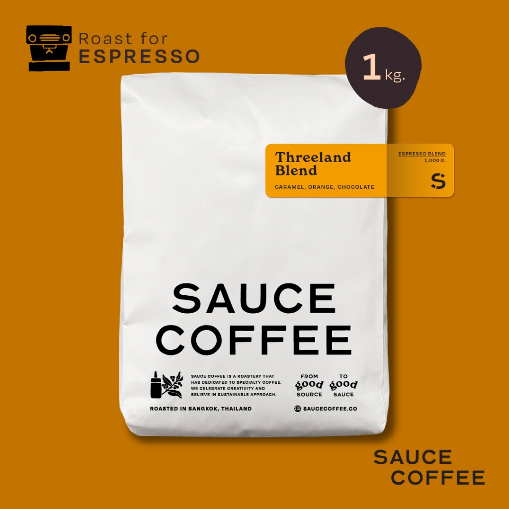 เมล็ดกาแฟ Threeland Blend (Medium Roast) 1kg.