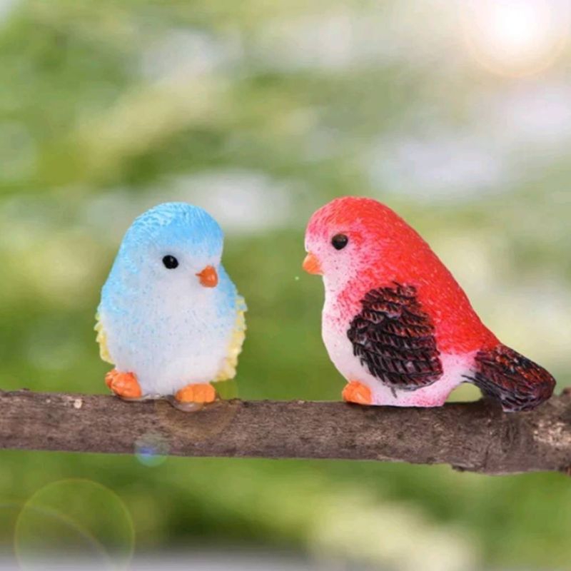 ตุ๊กตานก โมเดลจัดสวนจิ๋ว สวนถาด ขนาดเล็ก