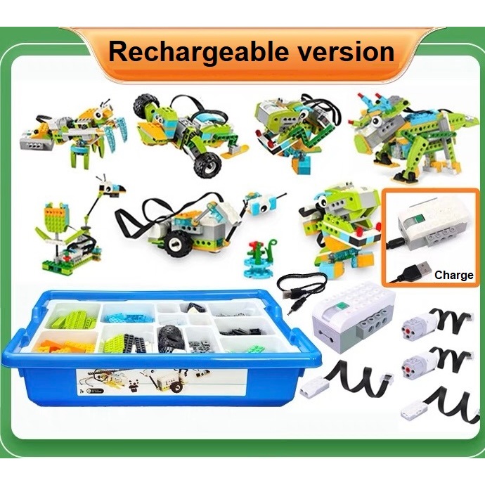 พร้อมส่งจากไทยรุ่นใหม่แบบชาร์จได้ บล็อกตัวต่อ Education WeDo2.0 building blocks rechargable