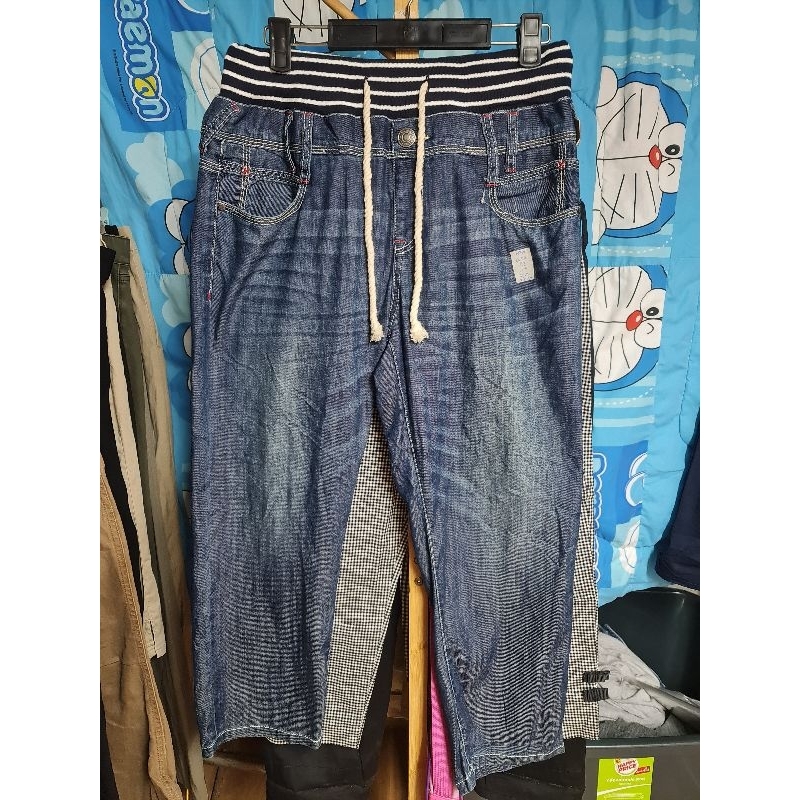 กางเกงขา 4 ส่วน ufufu มือสอง size l มือ1