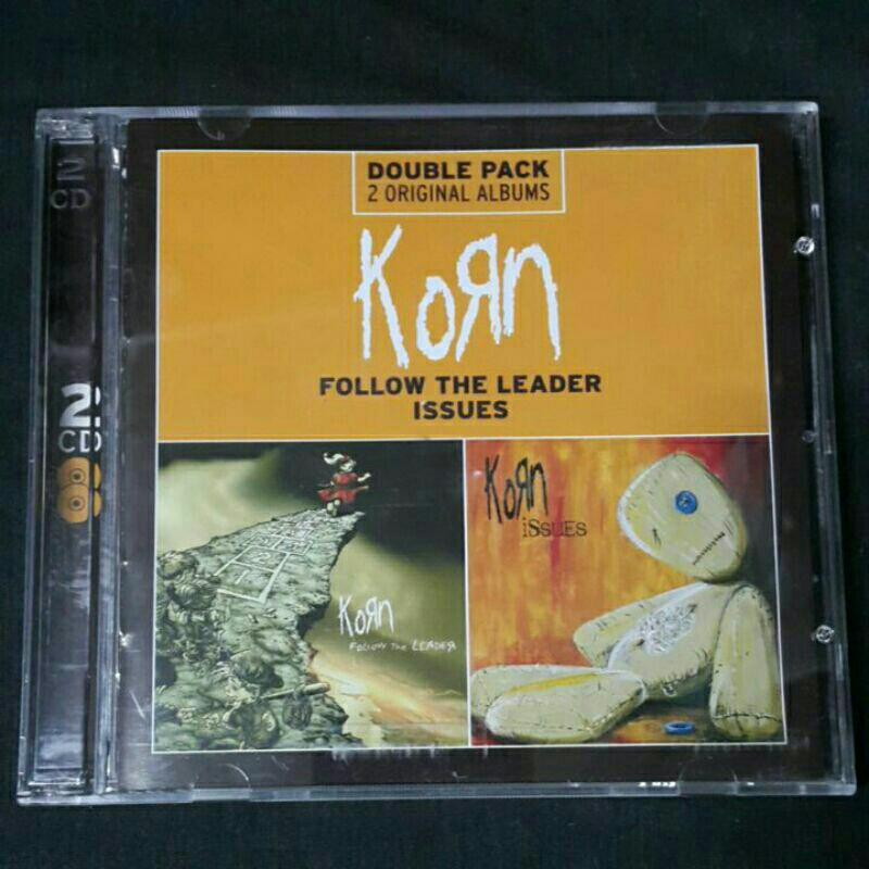Cd ซีดีเพลง KORN ; FOLLOW THE LEADER / ISDUES (DOUBLE PECK 2 ORIGINAL ALBUMS /2CD)*