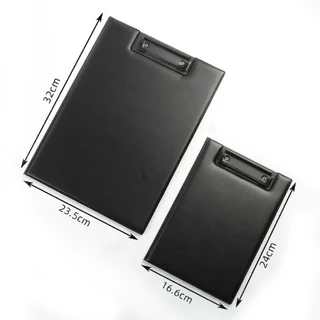 คลิปบอร์ดปกหนัง แฟ้มเอกสาร แผ่นรองเขียน แบบมีปก A4 , A5 รุ่น D5052-A5, D5051-A4 (KOBEST)