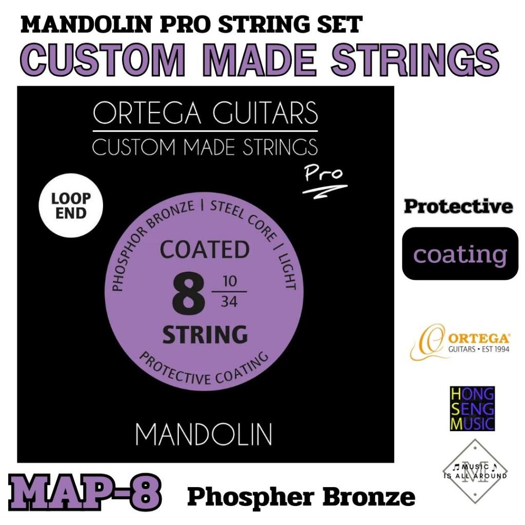 สายกีตาร์แมนโดลิน 8 สาย Ortega Guitars Strings รุ่น MAP-8 Phospher Bronze Protective coating