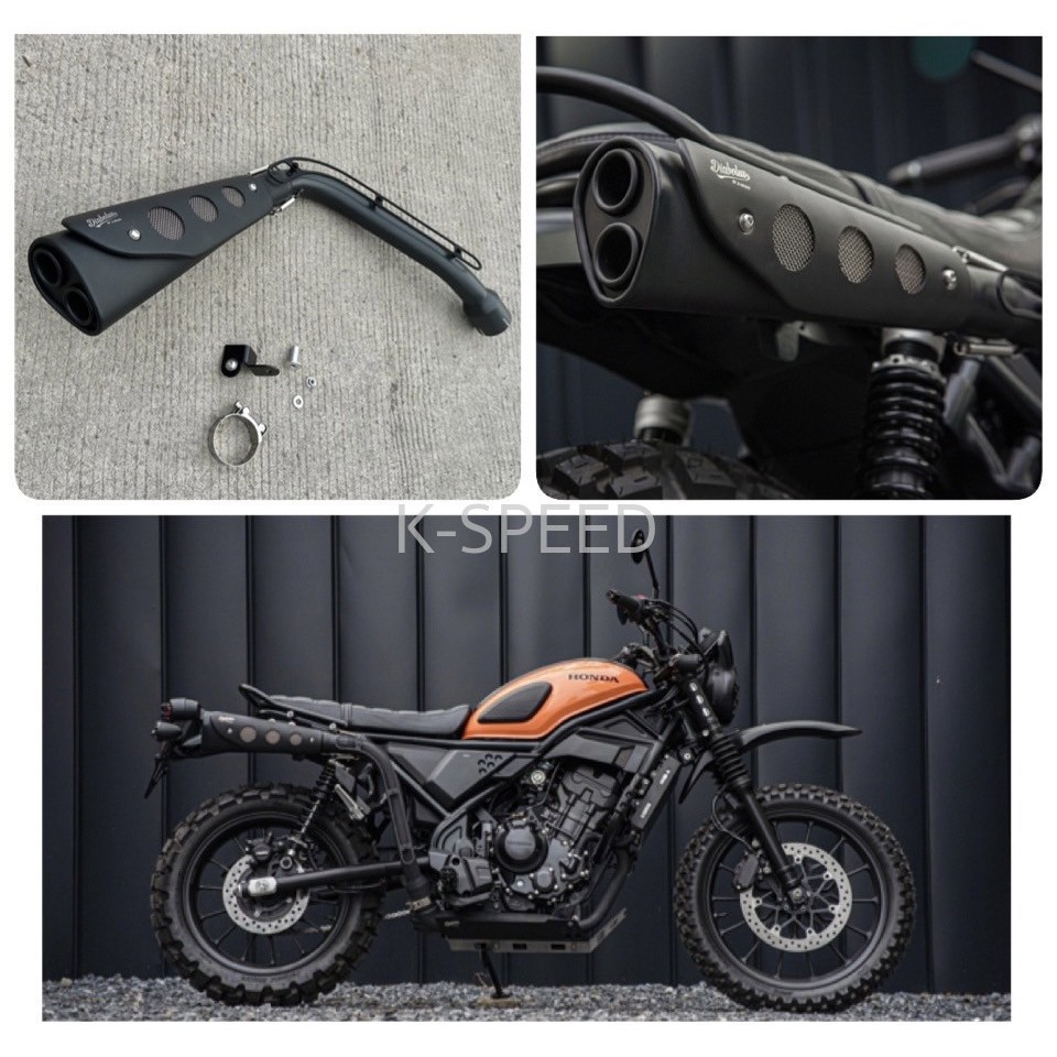 ท่อแต่ง Diabolus Retro Scrambler Slip on ตรงรุ่นสำหรับ  Honda CL300 / 500