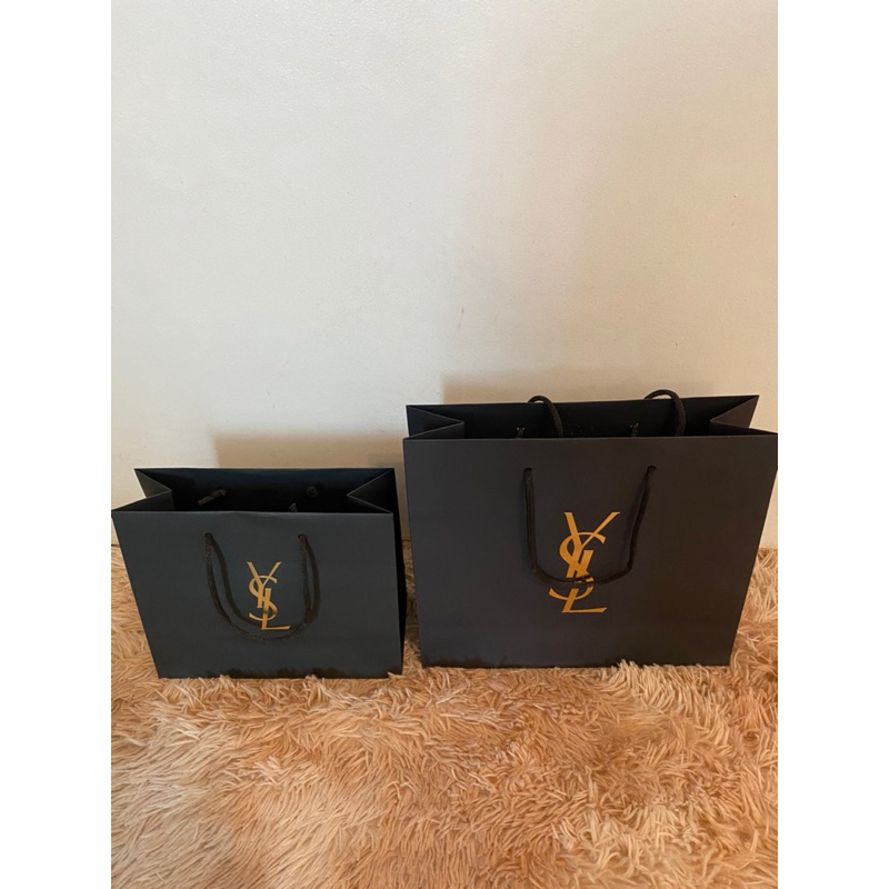 แท้💯 ถุงกระดาษ YSL สีดำ ของใหม่ สภาพสวย