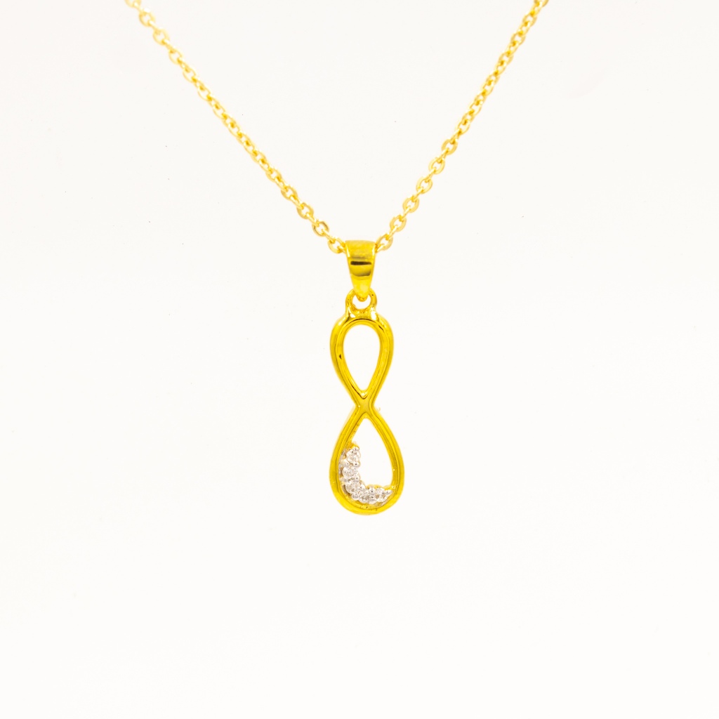 จี้อินฟินิตี้ จี้เพชรแท้ ตัวเรือนทองแท้ 37.5% (9K) PD111