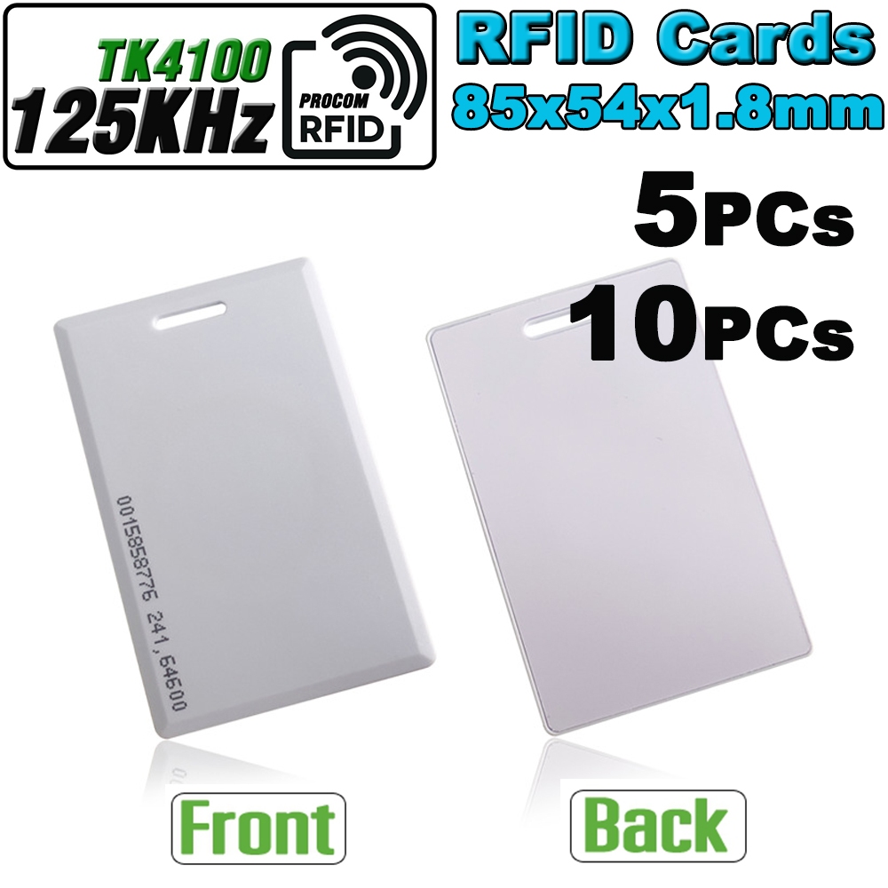 5/10PCs บัตร RFID 125KHz แบบหนา 1.8mm TK4100 EM4100 Thickness Proximity ID Card With 64 bits for Entry Access.
