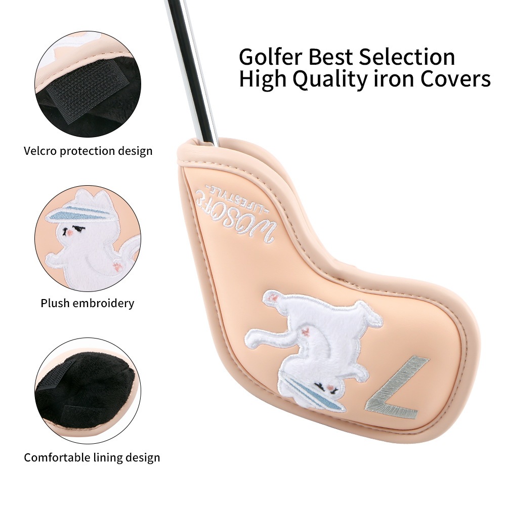 ปลอกหุ้มไม้กอล์ฟชุดเหล็ก (CVI031) CAT GANG COVER IRON SET ลายแก๊งค์แมวคละสี - รูปที่ 6