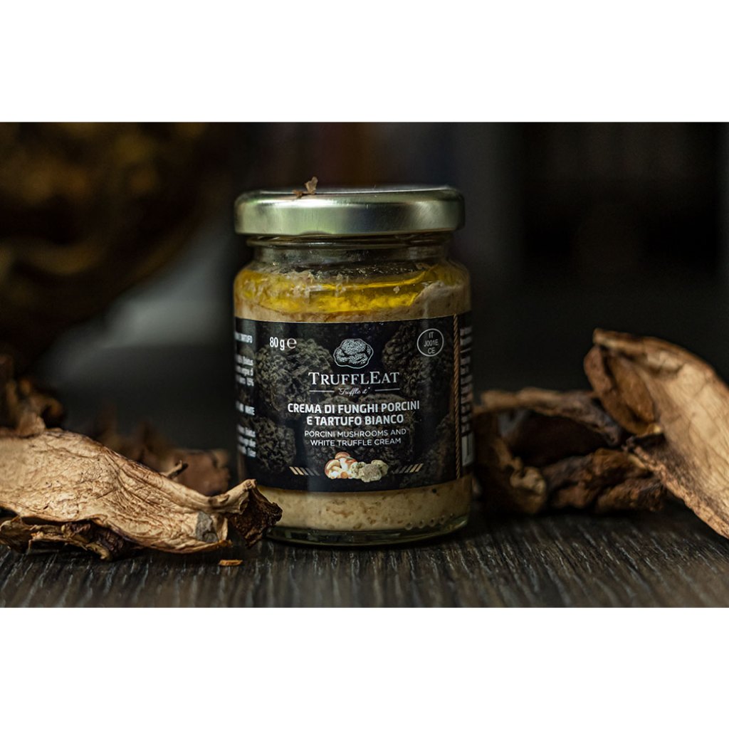 เห็ดพรอชินีผสมเห็ดทรัฟเฟิลขาว Truffleat Porcini with white  truffle sauce 80G