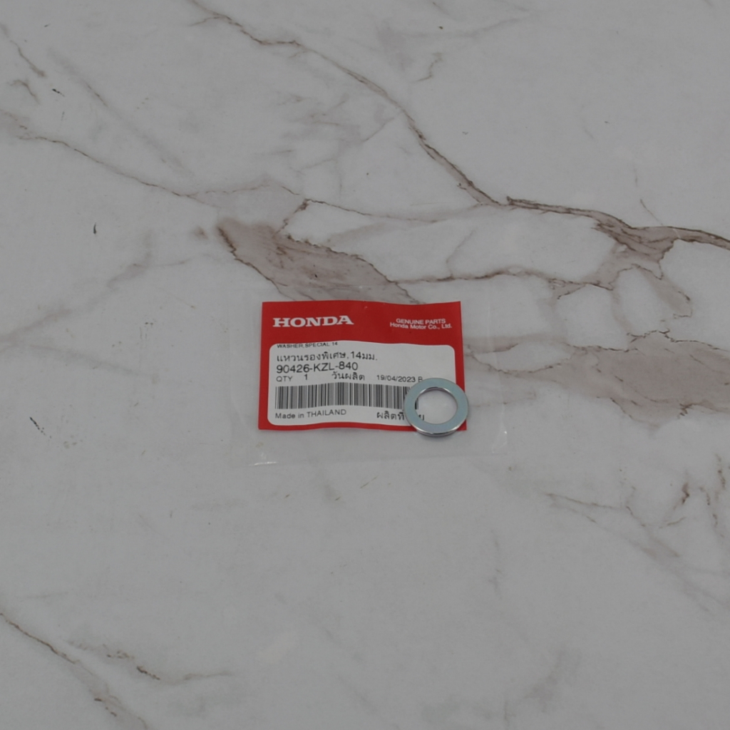 แหวนรองน๊อตชามใบพัด (หมายเลข16) (14มิล) แท้ศูนย์ฮอนด้า ราคา/1ชิ้น 90426-KZL-840