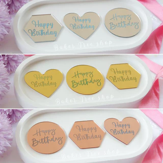 Baker Tree ป้ายวันเกิด ป้ายเค้กอะคริลิค ป้าย Happy birthday