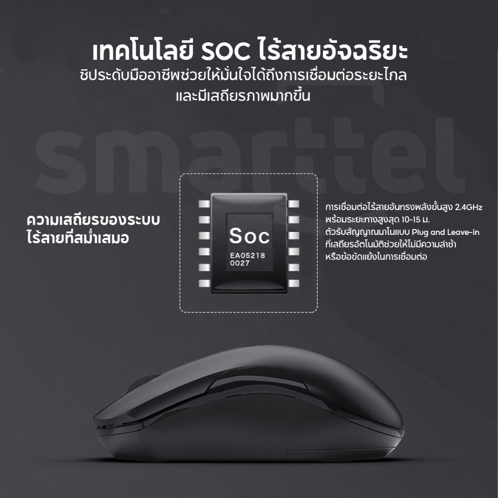 【แท้ 100%】A4TECH 4200N ชุดคีย์บอร์ดและเมาส์ไร้สาย 2.4 GHz Wireless | แป้นภาษาไทย | ระยะการทำงาน 10-15 ม | 1000 DPI | ประ