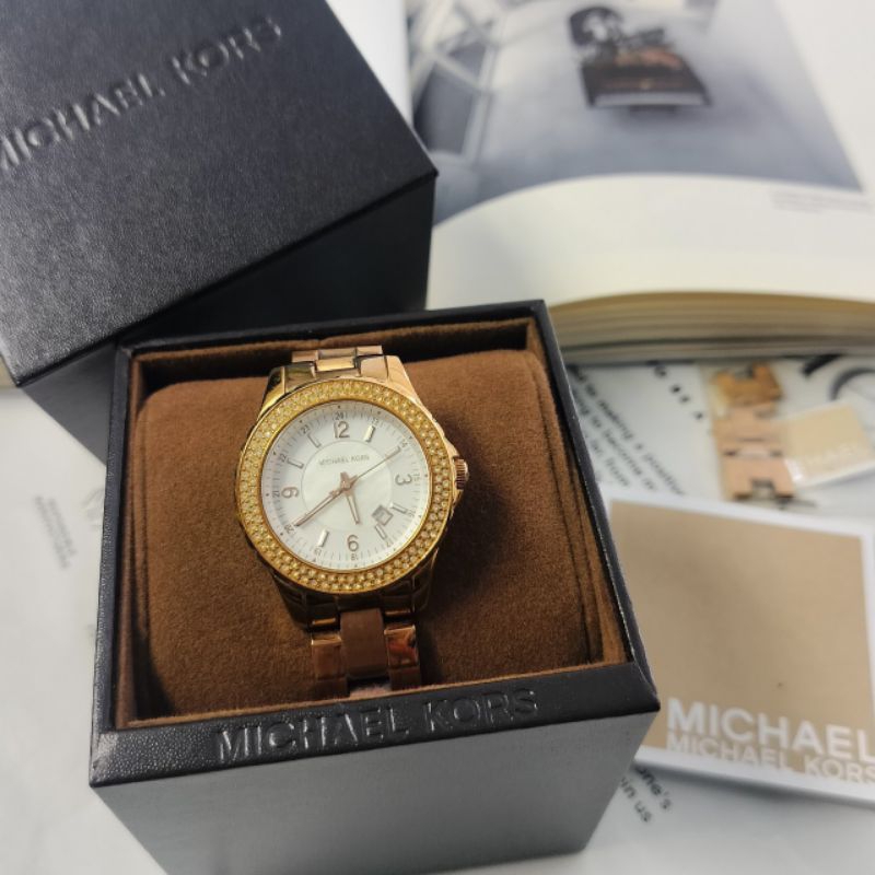 นาฬิกา มือสอง แบรนด์ ของแท้  Michael Kors MK5403 rose gold tone