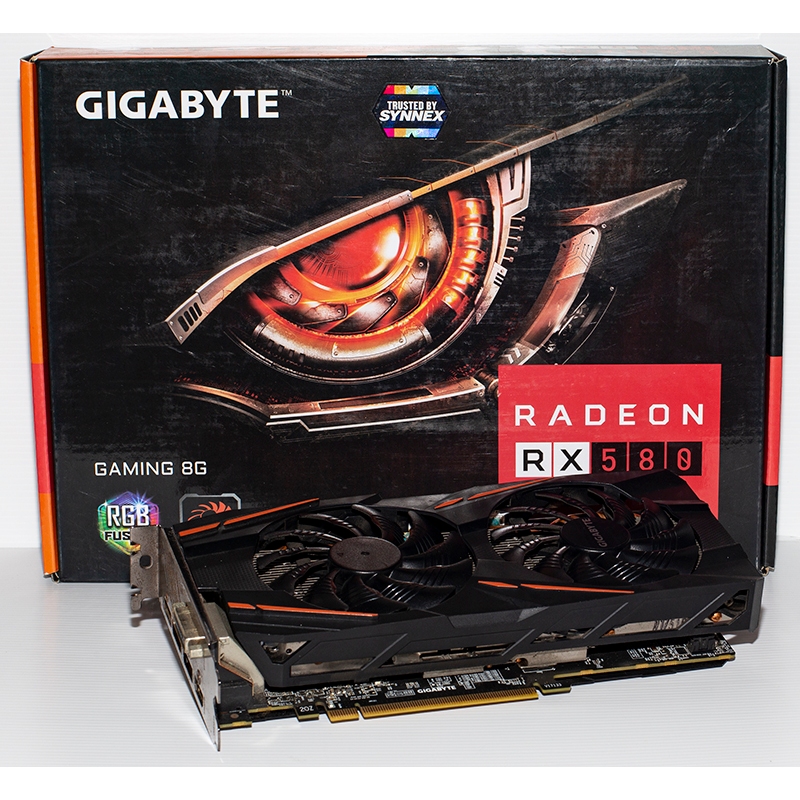 GIGABYTE Radeon RX580 8gb DDR5 มือสอง พร้อมกล่อง