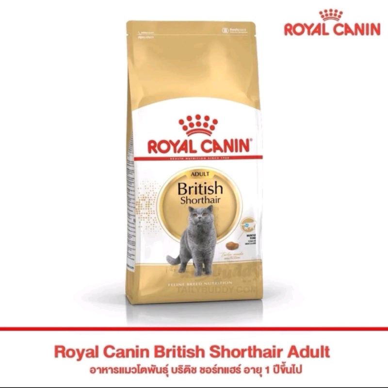 RoyalCanin Adult British Shorthair อาหารแมวโตพันธุ์บริติช ชอร์ตแฮร์ ชนิดเม็ด (BRITISH SHORTHAIR ADULT) 10kg.