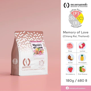 เมล็ดกาแฟคั่วอ่อน Memory of Love | กระทรวงการคั่ว | ดอยช้าง Specialty Coffee Rose Lychee Strawberry