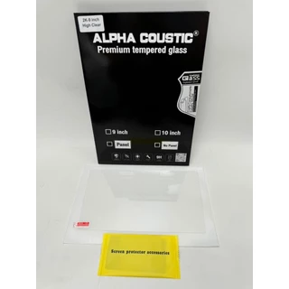 ฟิล์ม กระจกกันรอย ยี่ห้อ ALPHA COUSTIC สำหรับจอธรรมดา1K และ 2K มีขนาด9นิ้ว/10นิ้ว พร้อมอุปกรณ์ทำความสะอาดก่อนติดตั้ง