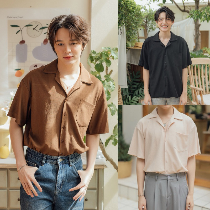 Short sleeve shirt เสื้อเชิ้ตแขนสั้นคอปก (รหัส : KN84)