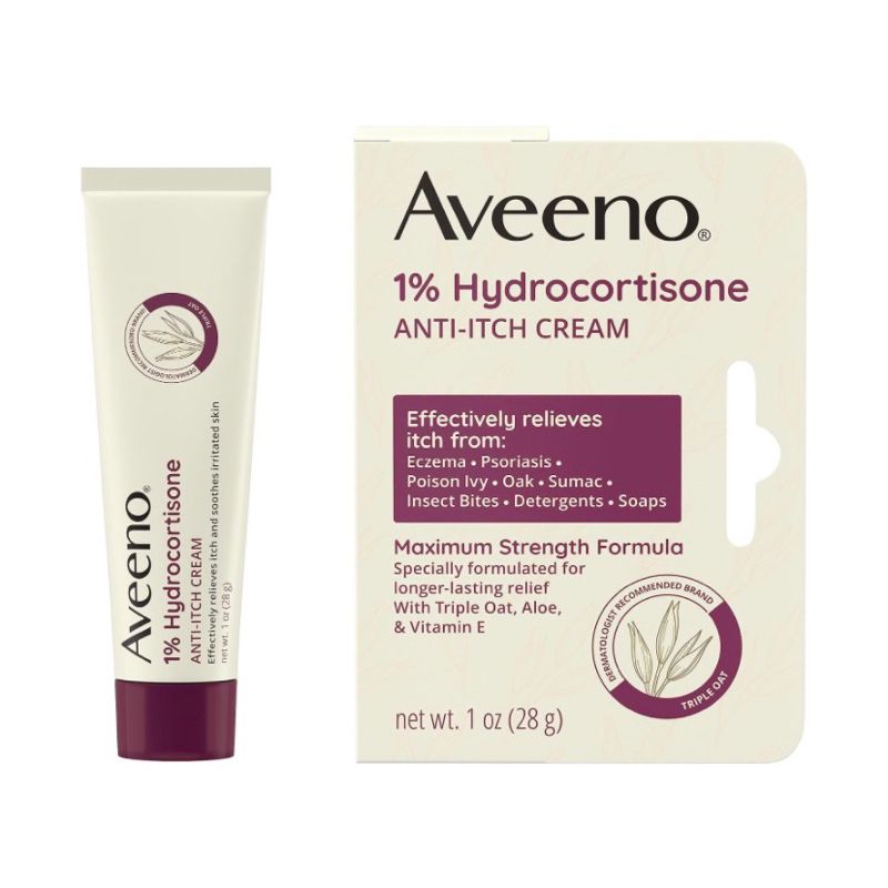 *ส่งด่วน* exp 09/2027 ครีมบรรเทาอาการแพ้ ผื่นคันจากการระคายเคือง Aveeno Maximum Anti-Itch Cream