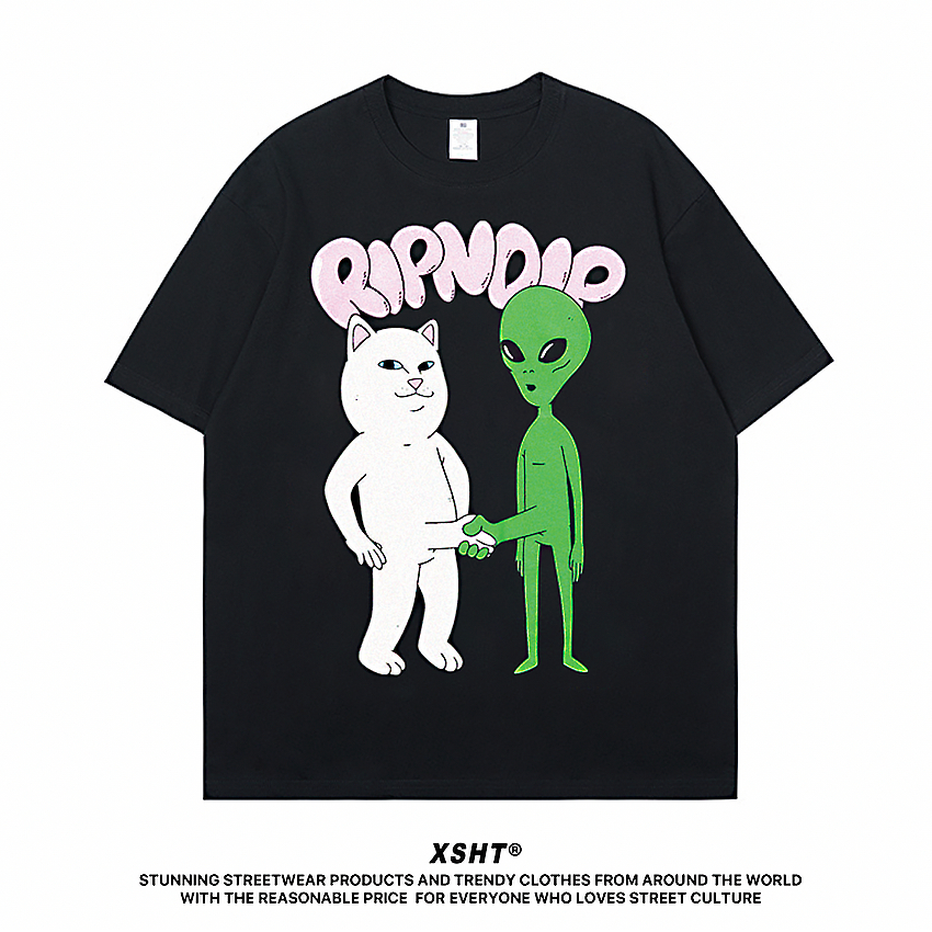 🔥พร้อมส่ง🔥 เสื้อ Gildan ลาย Ripndip Tee - Black (สีดำ)