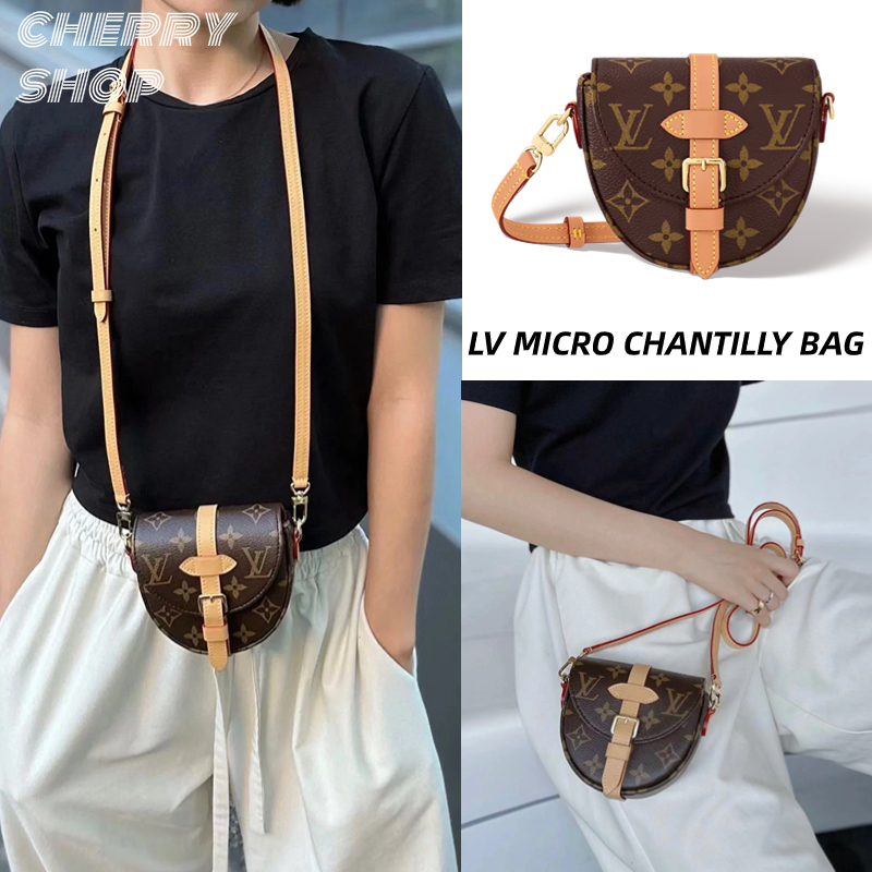 🍒หลุยส์วิตตอง/ Louis Vuitton MICRO CHANTILLY BAG🍒LV กระเป๋าสะพายข้างผู้หญิง