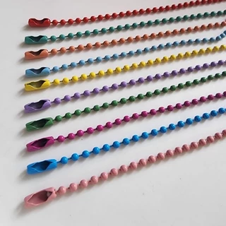 24สี > โซ่ไข่ปลา ความยาว 10 ,12 cm.แพค 5เส้น