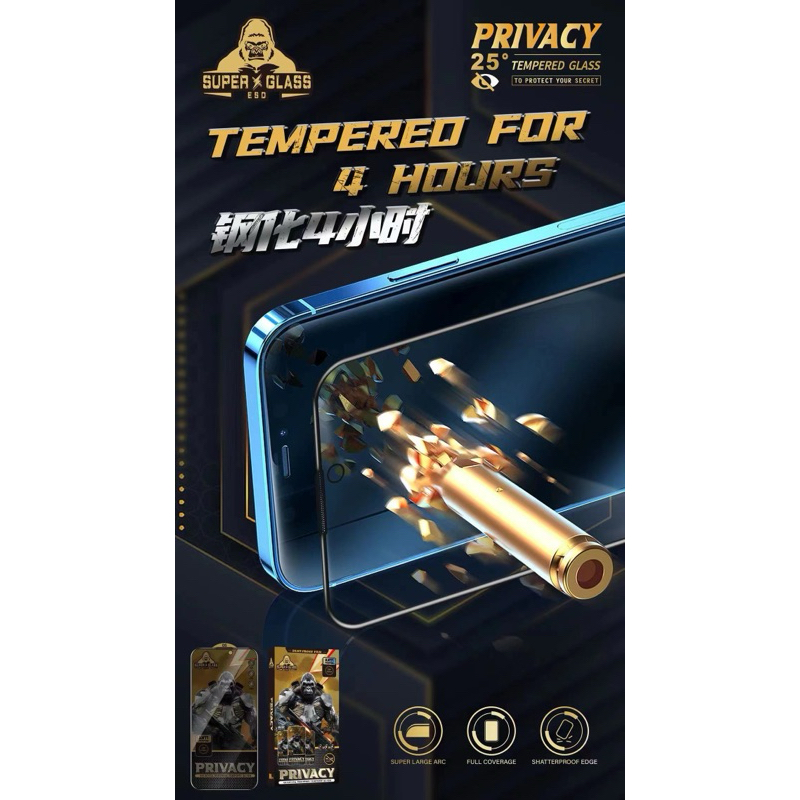 ฟิล์มกระจก kingkong เต็มจอกันมองจอโคง สำหรับ iphone ทุกรุ่น งานดี￼ 15promax 14promax 13pro XR IP11 7plus 7G - รูปที่ 7