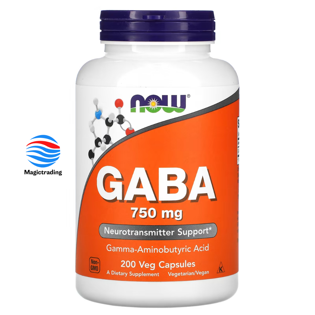 NOW Foods, GABA 750 mg / 200 Veg Capsules
