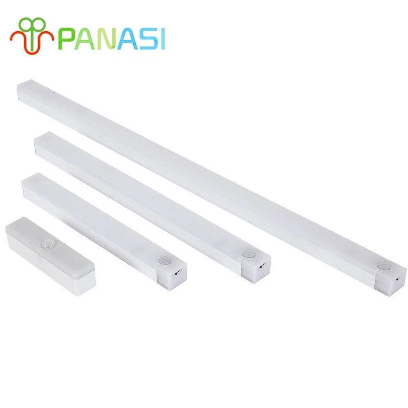 Panasi ไฟเซ็นเซอร์ โคมไฟ LED ไร้สาย เซนเซอร์ตรวจจับเคลื่อนไหวมนุษย์ มีแม่เหล็ก อัพเกรด ไฟ LED 2 แถว ติดตั้งง่าย