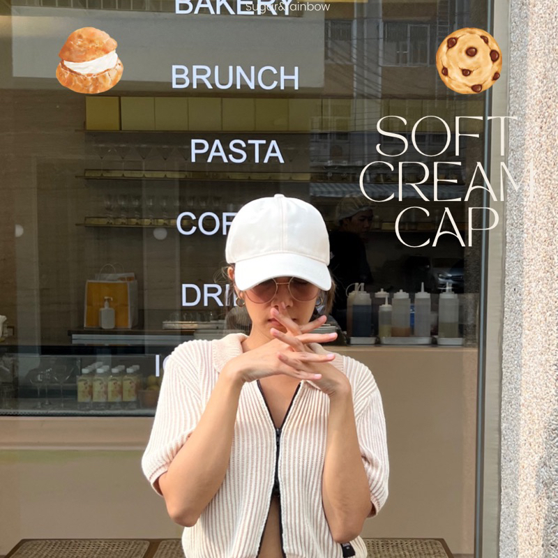 8สี🍦soft cream cap 🍪 หมวกแก๊ปมินิมอล งานดีน่ารักมาก ละมุนสุดๆ🤏must have ka - รูปที่ 4