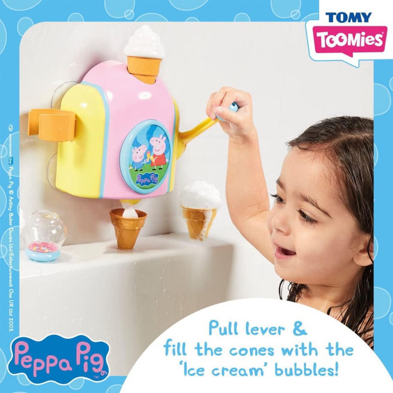 เปปป้าพิกไอศกรีมบับเบิ้ล-ของเล่นในห้องน้ำ Toomies Peppa Pig Bubble Ice Cream Maker Bath Toy 18 months+ ราคา 1,690 บาท