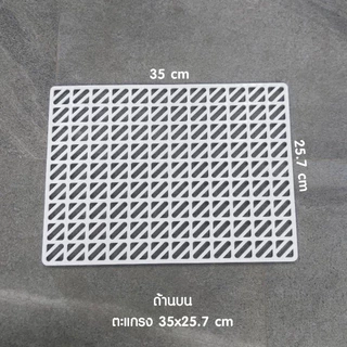 CSP ถาดคว่ำแก้ว ถาดพร้อมตะแกรง ขนาด 29.5x39x3 ซม.