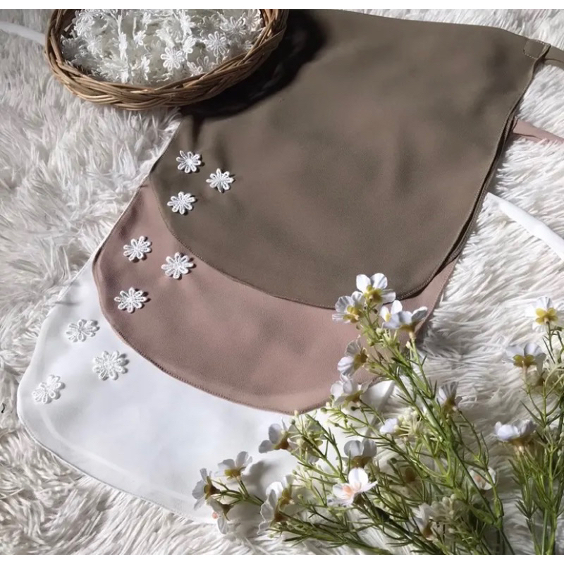 ผ้าปิดหน้าติดดอกเล็ก น่ารักๆ