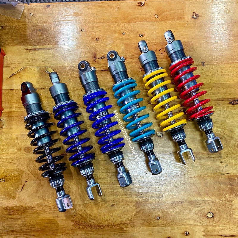 โช๊คหลังแต่ง OKD รุ่นTANK ONE ใส่GIORNO PLUS 125/LEAD125 มีพรีโหลด มีรีบาว์ด23ระดับ ความสูง320มม แกน