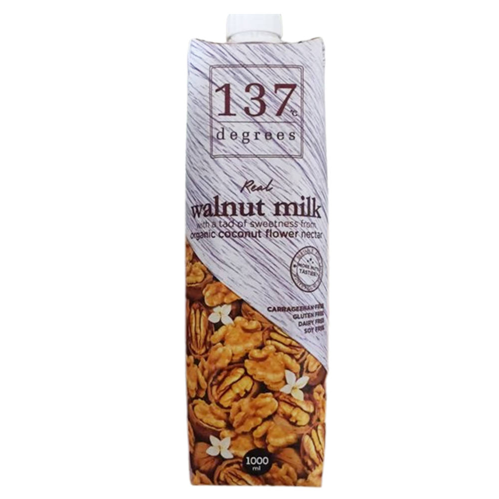 137 Degrees Real Walnut Milk Organic Coconut Flower Nectar 1000ml นมวอลนัท นมยูเอชที