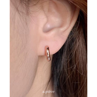 A.piece ต่างหูห่วง [silver 925 post] Starry one-touch