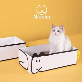 [🚚 พร้อมส่ง] Miaoho 2in1 Scratch And Sleep กล่องลับเล็บแมว กล่องแมว​ ที่นอนแมว กระดานลับเล็บแมว