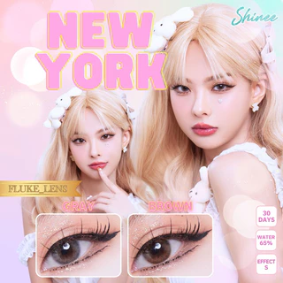 คอนแทคเลนส์(มินิ) เกาหลี🇰🇷อมน้ำ65%🩵 New York 🩵 Shinee ใส่สบายตามาก กรองแสง Made in Korea 🇰🇷
