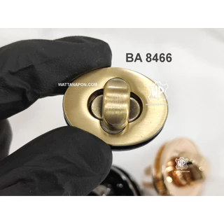 BA 8466 ตัวล็อคฝากระเป๋า แบบหัวลูกบิด ขนาด29x22mm. Zinc Alloy Handbag/Purse Snap Lock