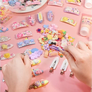 พร้อมส่ง ชุดทำกิ๊บติดผม DIY กาวครีมวิปครีมเทียม เซตกิ๊บเด็กผู้หญิง งานประดิษฐ์น่ารัก ของเล่นเสริมจินตนาการ ของขวัญเด็ก