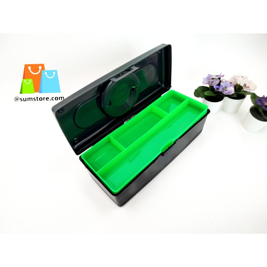 กล่องเครื่องมือ2ชั้น สีดำ (กxยxส) 12x30x10 CM. คละสี - รูปที่ 6