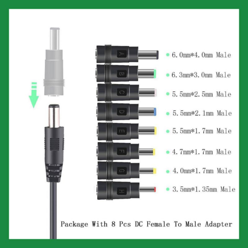 หัวแปลงปลั๊กเชื่อม adapter DC ขนาด 5.5 × 2.1แปลงเป็นขนาดต่างๆ 8 ไซส์ ราคา ถูกที่สุด ดีลบีเคเค แกลเลอรีภาพที่ 7
