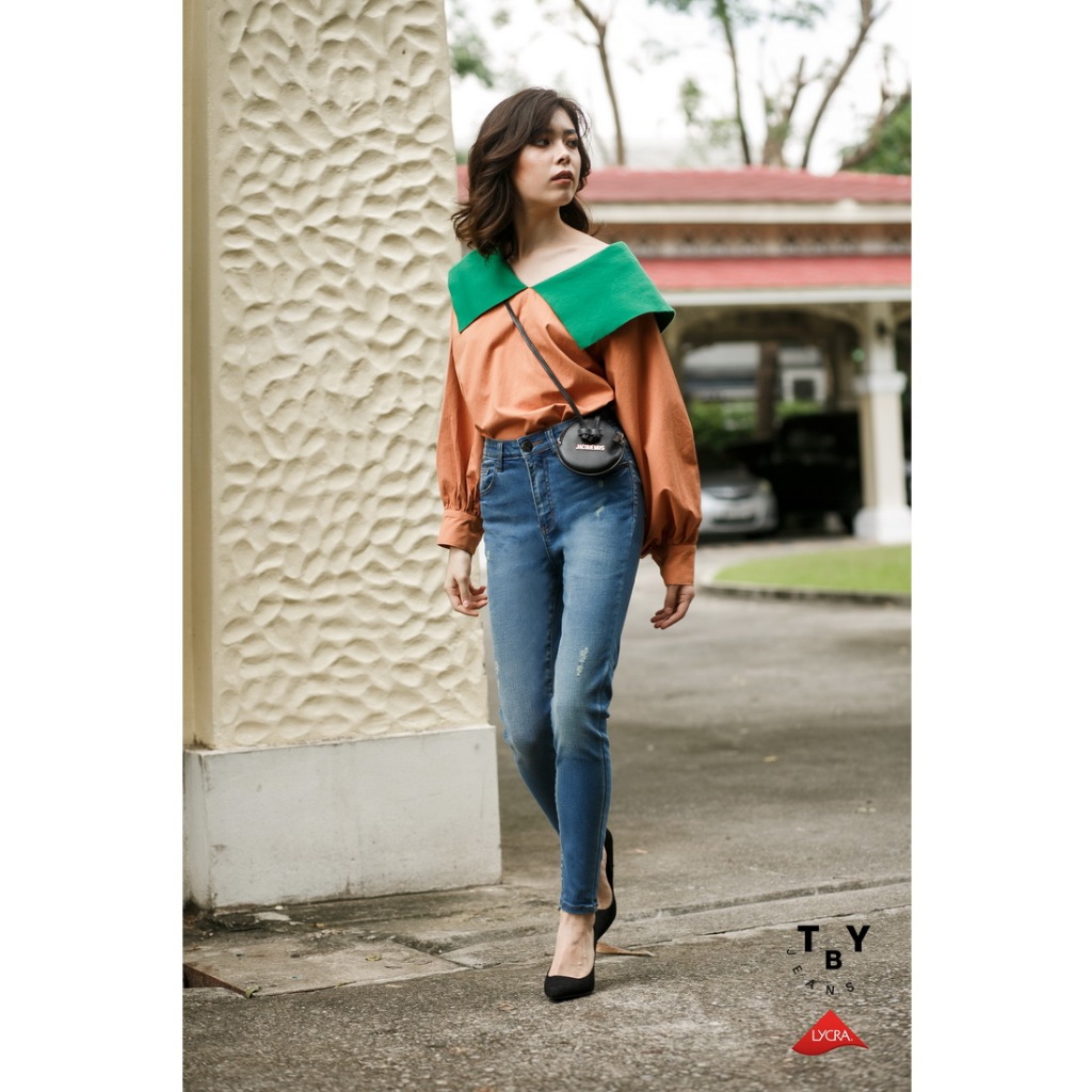 TBY JEANS #T2866 กางเกงยีนส์ใหม่มาอีกแล้ววววแม่! เดฟเอวสูงสียีนส์ สีสวยมากกกก