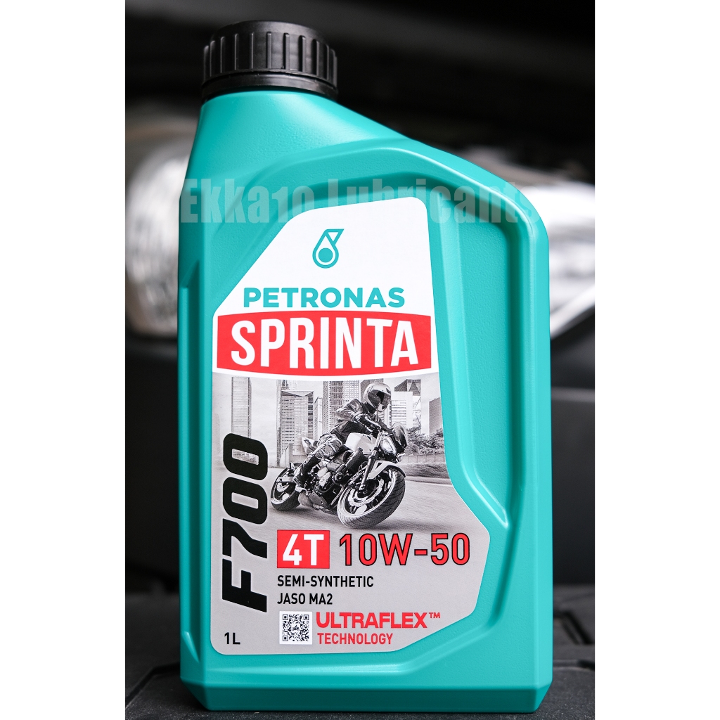 *รุ่นใหม่* Petronas F700 4T 10W50 ขนาด 1 ลิตร น้ำมันเครื่องกึ่งสังเคราะห์